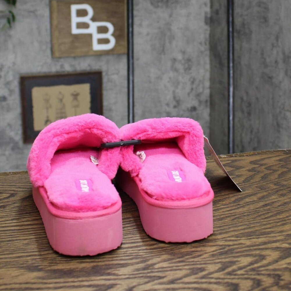 NWT Muk Luks Women's Platform Slide Slippers 1100291 S Pink - Picture 5 of 7